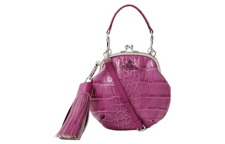 Vivienne Westwood Vivienne Westwood Cow Leather Portable Crossbody Bag Shoulder Bag Small Size Women's Pink