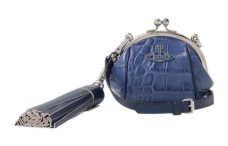 Vivienne Westwood Vivienne Westwood Cow Leather Crossbody Bag Shoulder Bag Women's Dark Blue