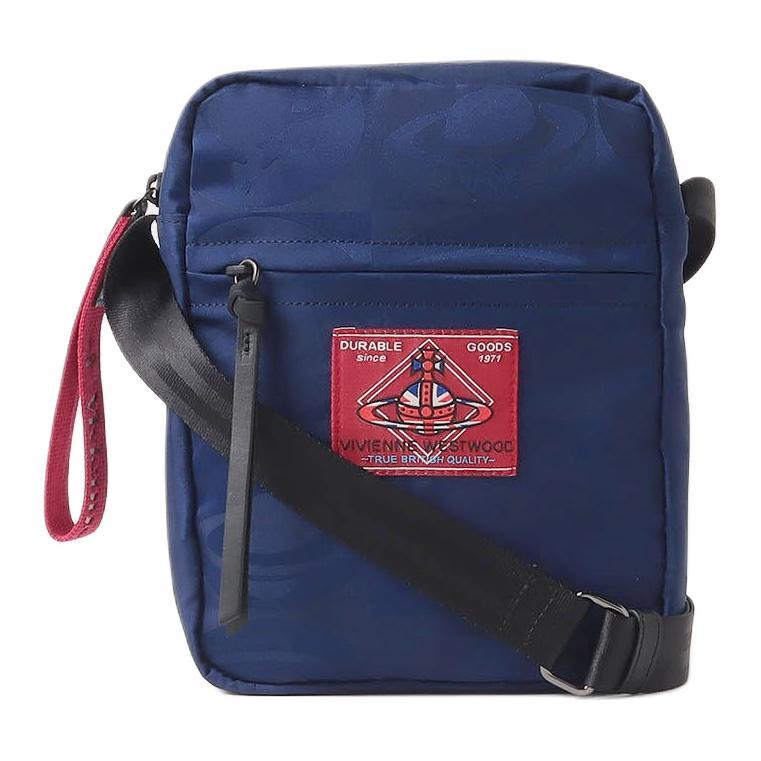 Vivienne Westwood Vivienne Westwood Polyester With Cow Leather Shoulder Bag Crossbody Bag Women's Marine Blue