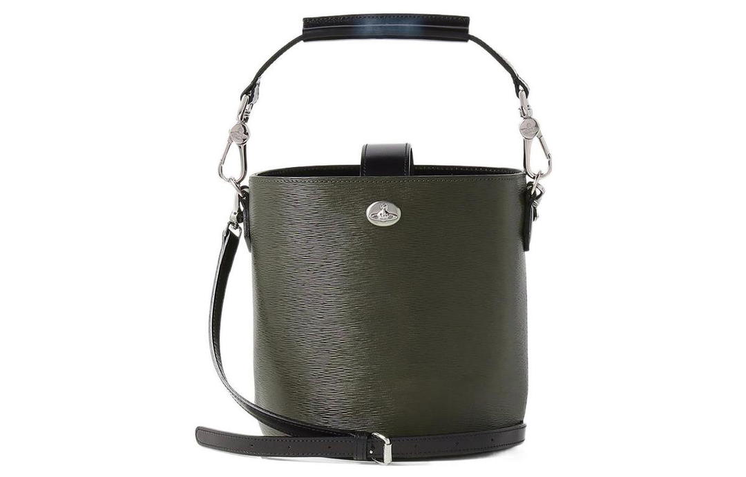 Vivienne Westwood Vivienne Westwood Cow Leather Bucket Bags Shoulder Bag Crossbody Bag Handbag Regular Women's Green