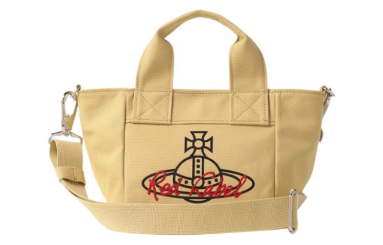 Vivienne Westwood Vivienne Westwood Embroidered Canvas Canvas Bag Shoulder Bag Crossbody Bag Handbag Mini Women's Beige Yellow