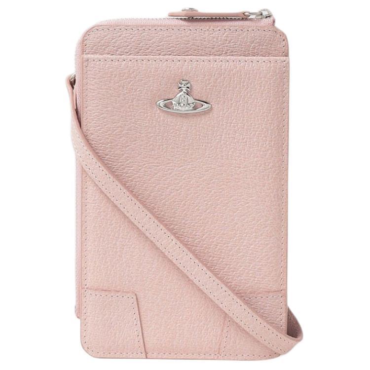 Vivienne Westwood Vivienne Westwood Cow Leather Crossbody Cell Phone Pouch Women's Pink