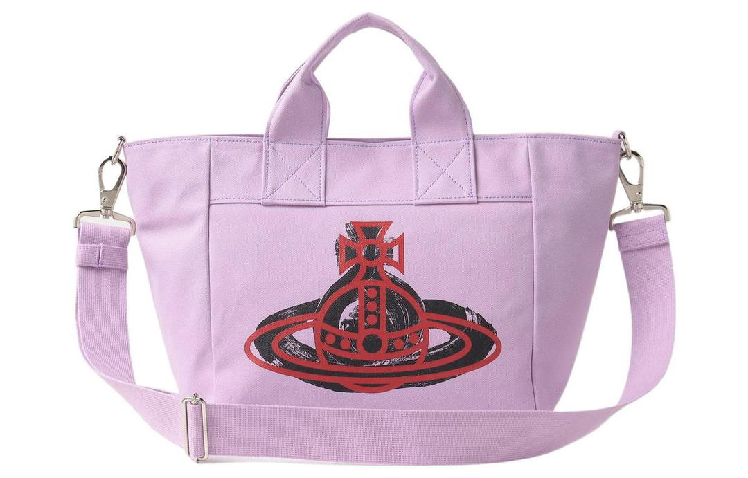 Vivienne Westwood Vivienne Westwood Cotton Canvas One Shoulder Crossbody Canvas Bag Handbag Women's Purple