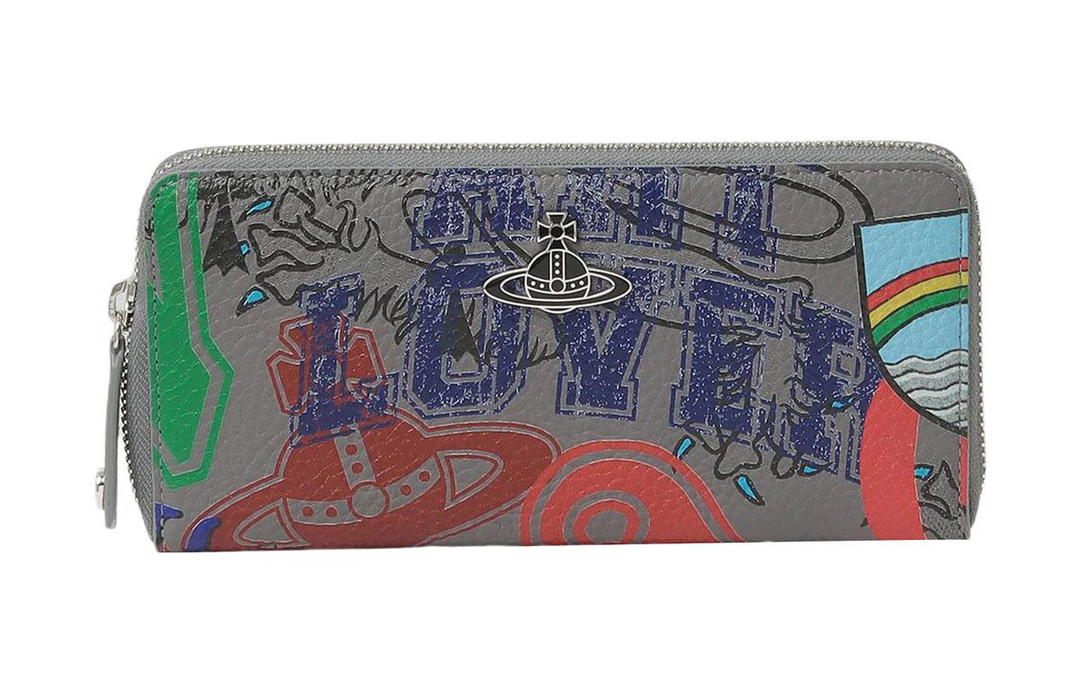 Vivienne Westwood Vivienne Westwood Cow Leather Wallet Women's Gray