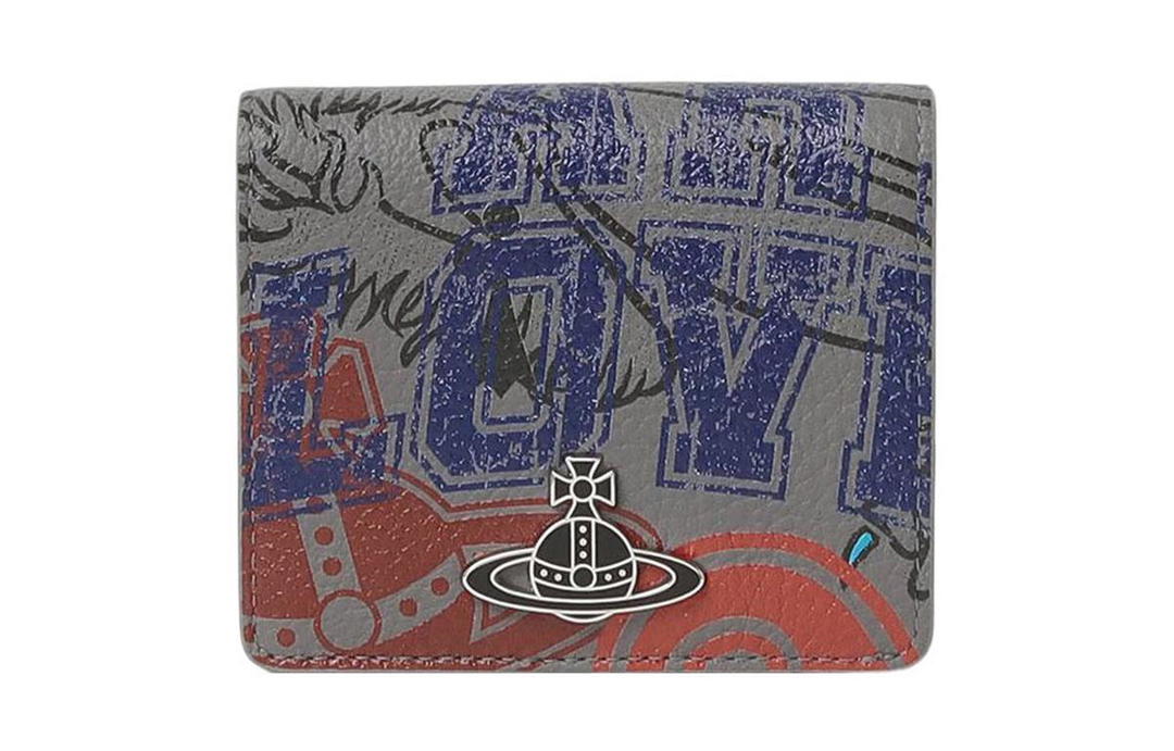 Vivienne Westwood Vivienne Westwood Cow Leather Wallet Women's Gray