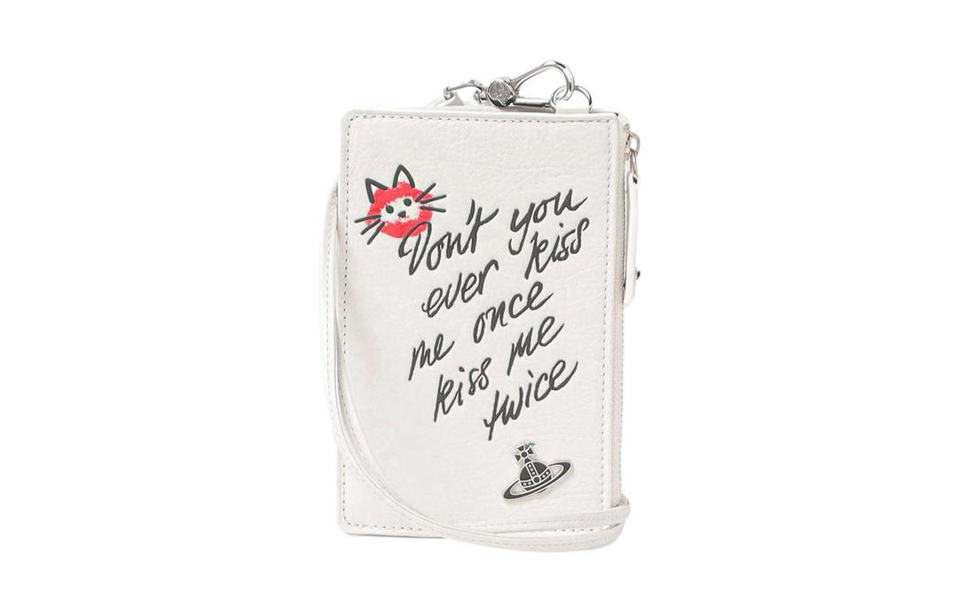 Vivienne Westwood Vivienne Westwood Cow Leather One Shoulder Crossbody Card Holder Women's White
