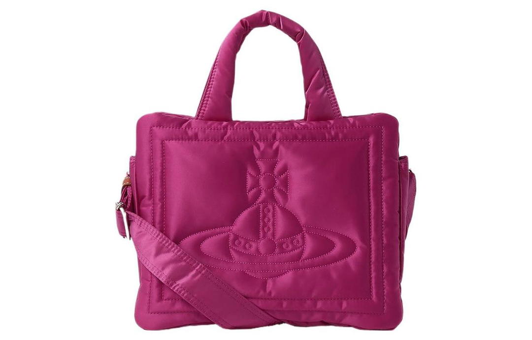 Vivienne Westwood Vivienne Westwood Polyester Cow Leather Tote Bag Shopping Bag Shoulder Bag Handbag Small Size Women's Pink
