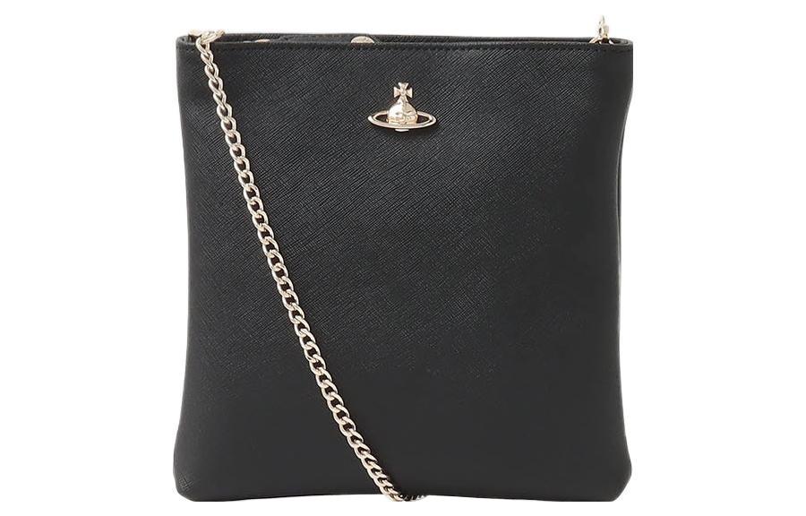 Vivienne Westwood Vivienne Westwood Cow Leather Small Square Bag Crossbody Bag Shoulder Bag Women's Black
