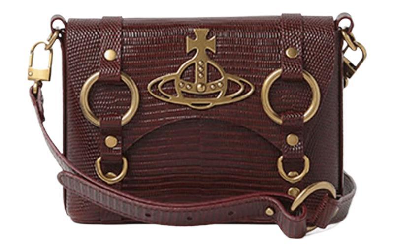 Vivienne Westwood Vivienne Westwood Calfskin Crossbody Bag Shoulder Bag Women's Burgundy