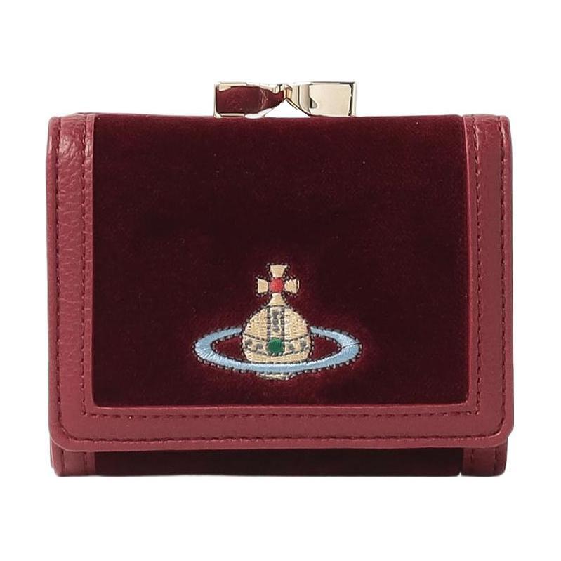 Vivienne Westwood Vivienne Westwood Cotton Velvet Wallet Women's Burgundy