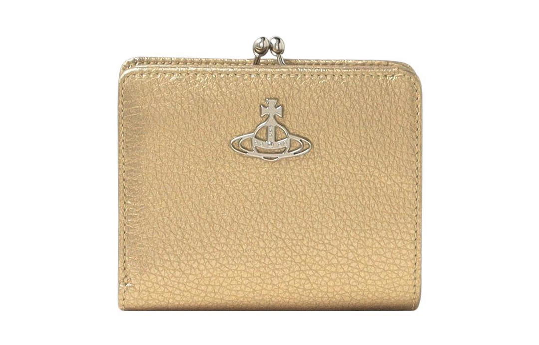 Vivienne Westwood Vivienne Westwood Cow Leather Wallet Women's Gold & Silver