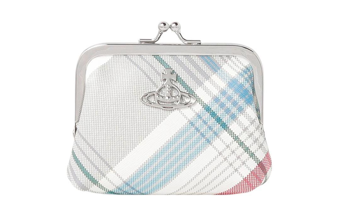 Vivienne Westwood Vivienne Westwood Saffiano Leather Coin Purse Women's Madras Plaid