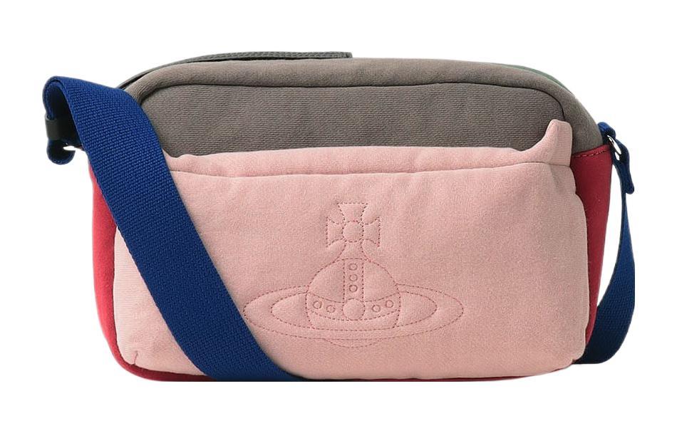 Vivienne Westwood Vivienne Westwood Cotton With Cow Leather Crossbody Bag Shoulder Bag Women's Gray
