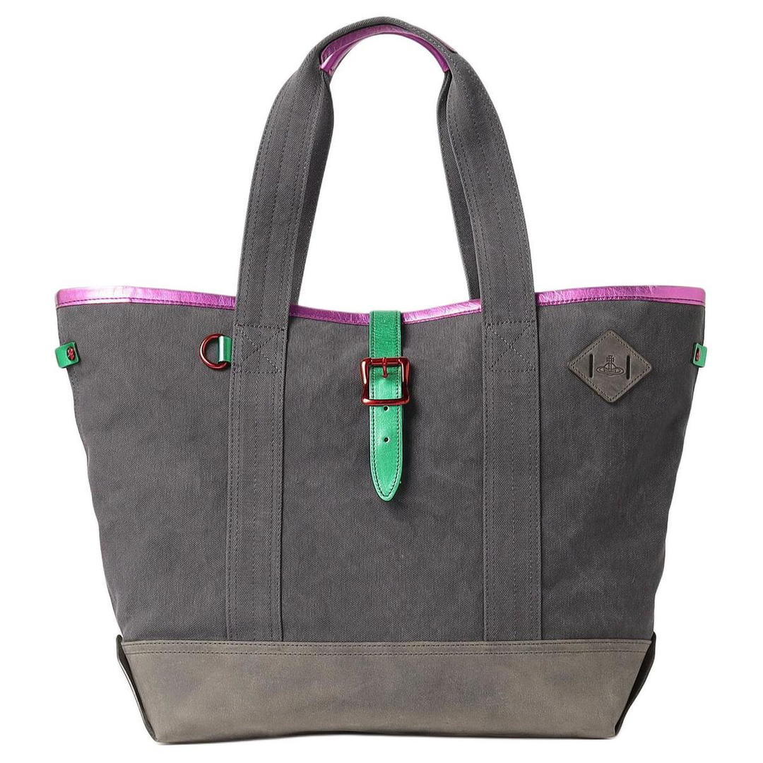 Vivienne Westwood Vivienne Westwood Cotton Cow Leather Tote Bag Shopping Bag Handbag Women's Gray