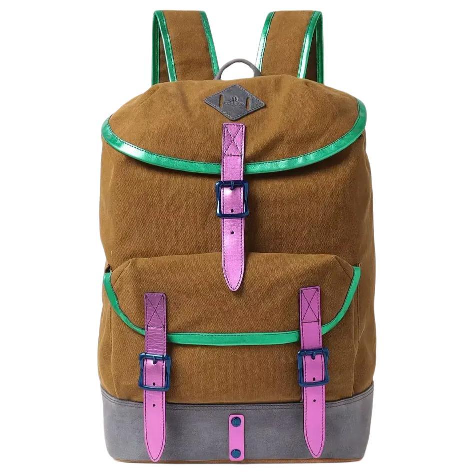 Vivienne Westwood Vivienne Westwood Cotton With Cow Leather Backpack Unisex Brown