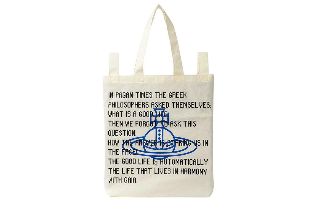 Vivienne Westwood Vivienne Westwood Nylon Tote Bag Shopping Bag Handbag Women's White