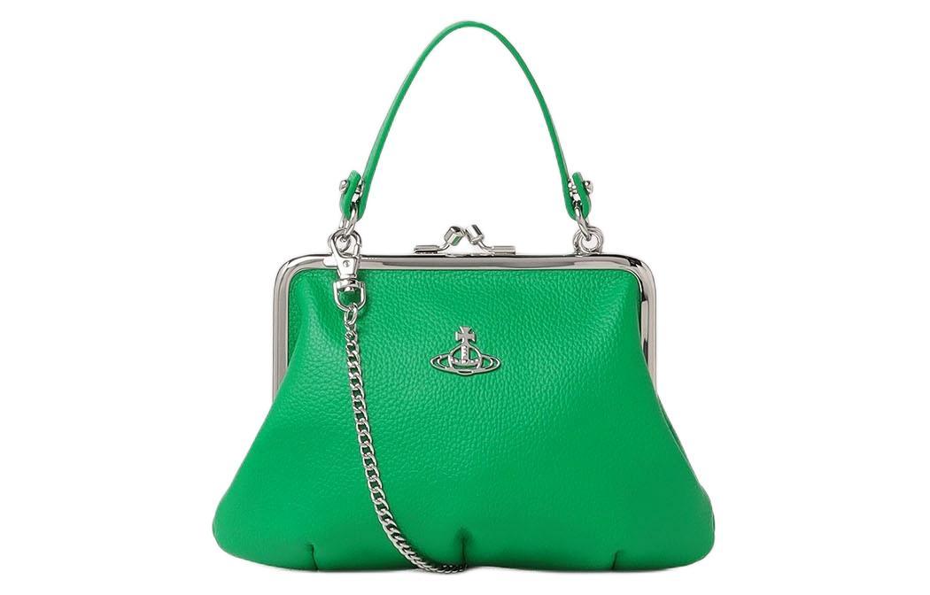 Vivienne Westwood Vivienne Westwood Grained Leather Shoulder Bag Mini Women's Green