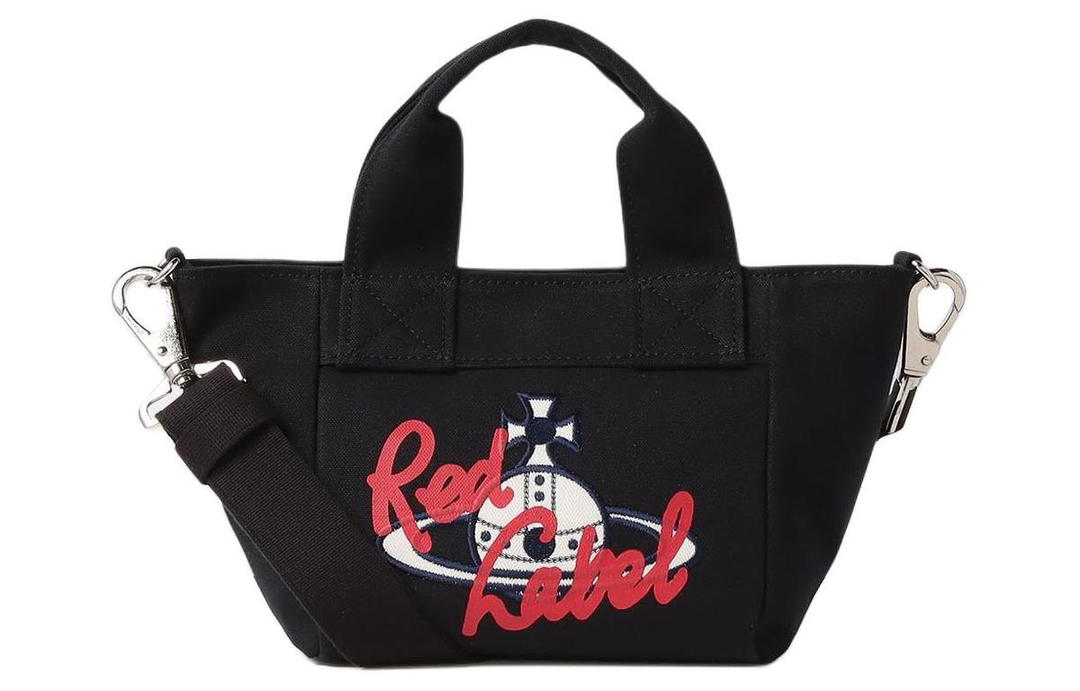 Vivienne Westwood Vivienne Westwood Cotton Canvas Canvas Bag Shoulder Bag Crossbody Bag Handbag Mini Women's Black