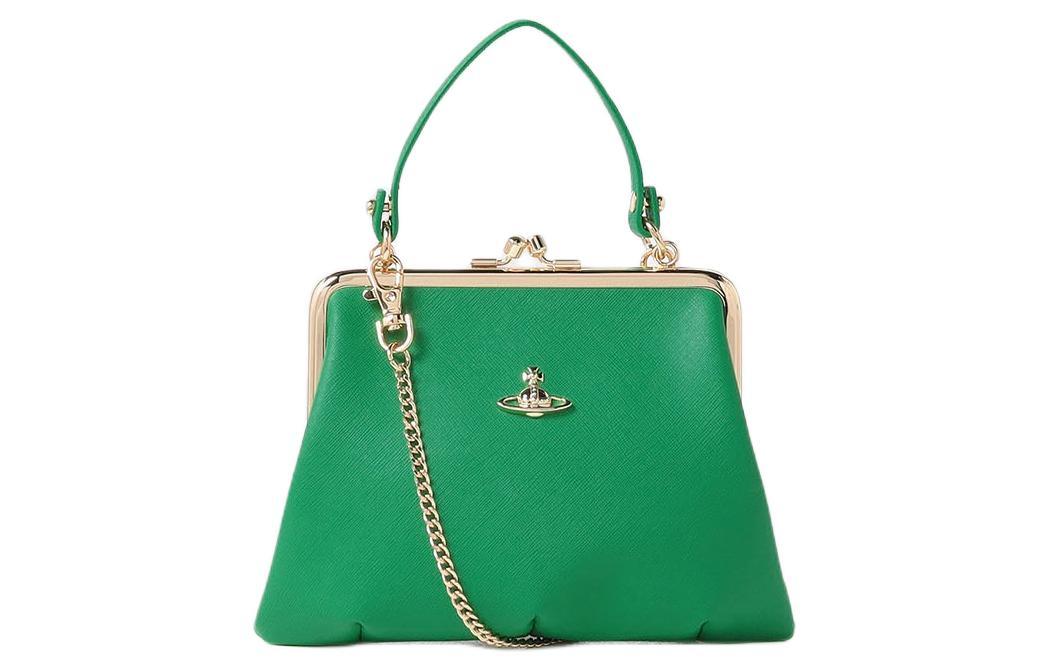 Vivienne Westwood Vivienne Westwood Saffiano Leather Portable Crossbody Bag Shoulder Bag Mini Women's Green