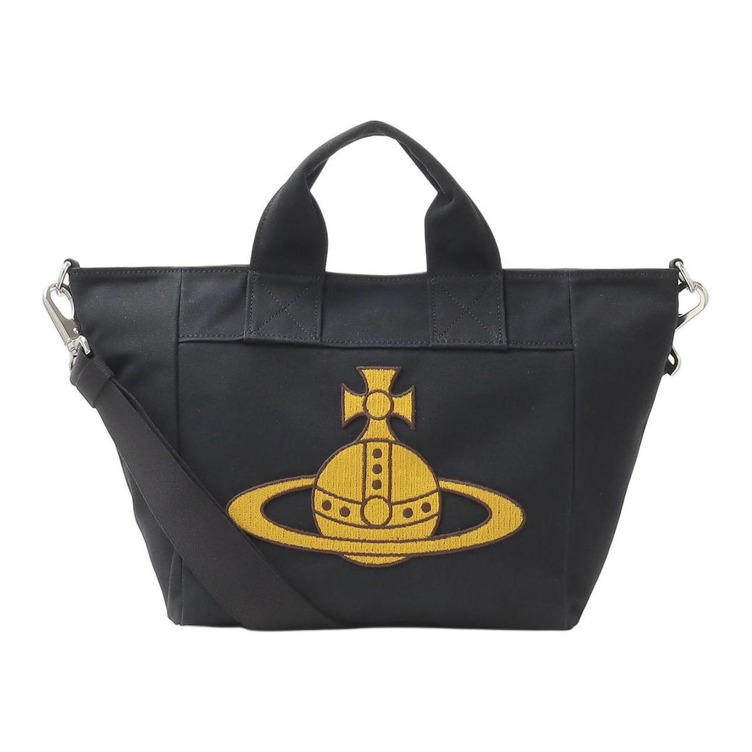 Vivienne Westwood Vivienne Westwood Cotton Shoulder Bag Crossbody Bag Handbag Women's Black