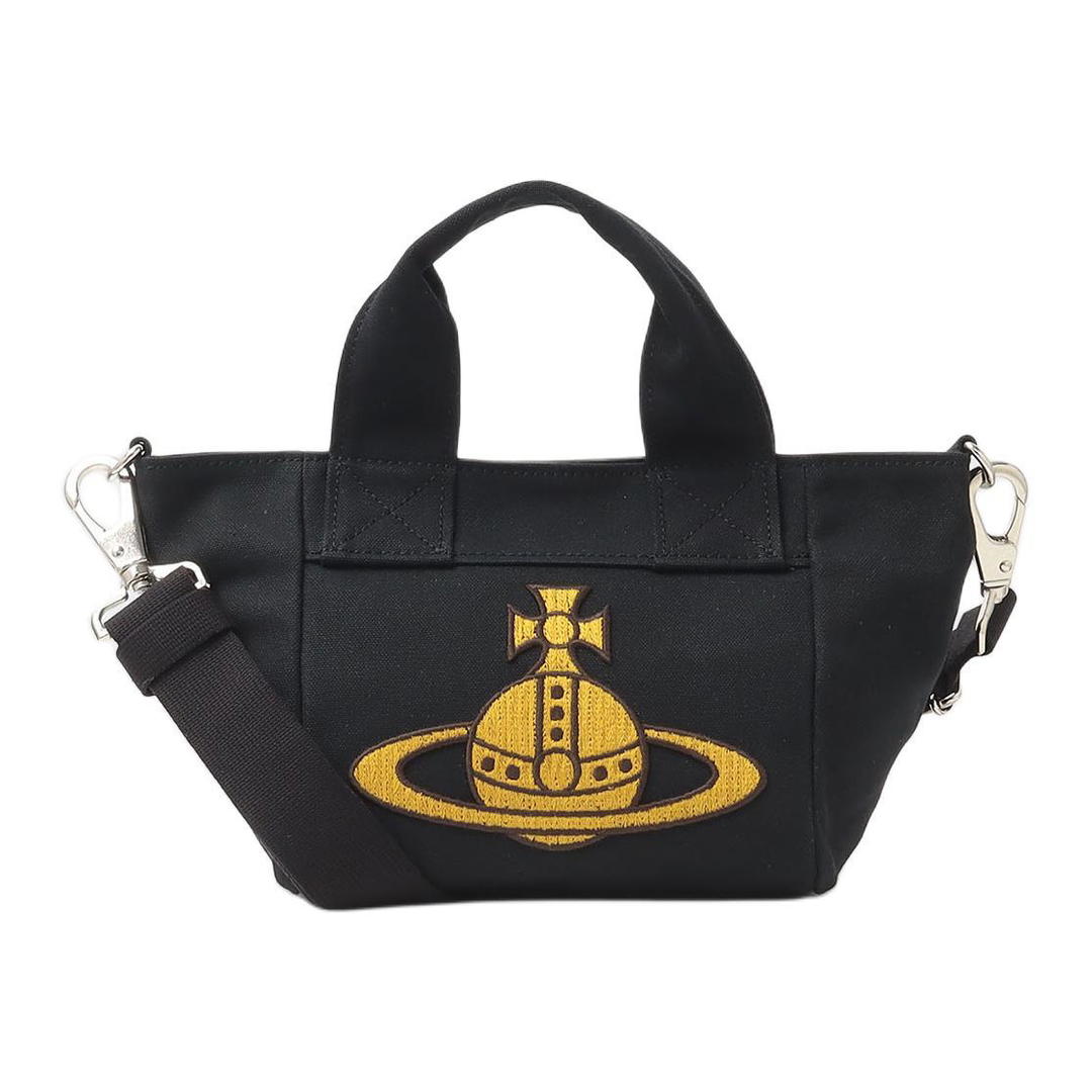 Vivienne Westwood Vivienne Westwood Cotton Tote Bag Shopping Bag Shoulder Bag Crossbody Bag Handbag Mini Women's Black