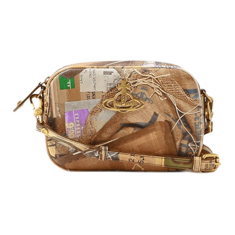 Vivienne Westwood Vivienne Westwood ANNA Recycled Materials Shoulder Bag Crossbody Bag Women's Beige