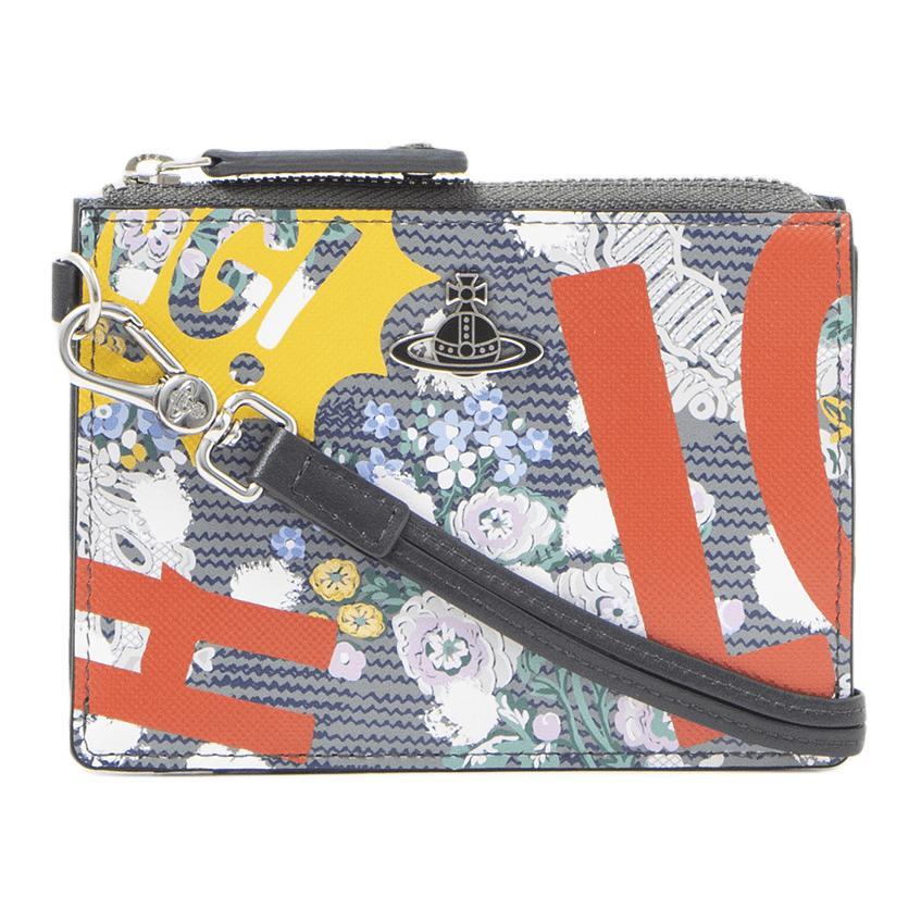 Vivienne Westwood Vivienne Westwood Cow Leather Passport Holder Shoulder Bag Crossbody Bag Women's Blizzard Print