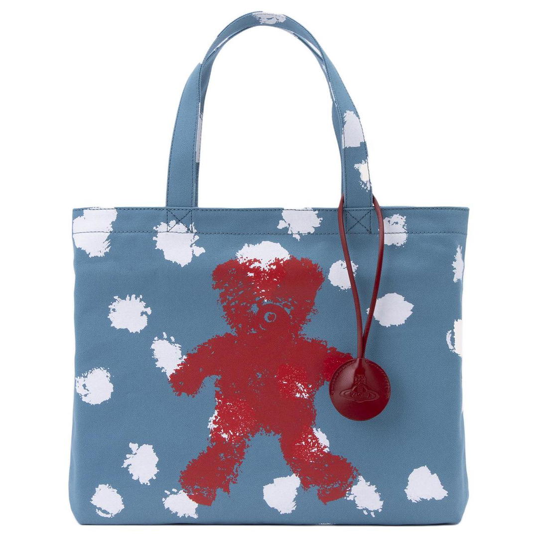Vivienne Westwood Vivienne Westwood Cotton Tote Bag Shopping Bag Handbag Medium Size Women's Blue