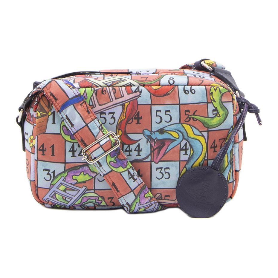 Vivienne Westwood Vivienne Westwood Polyester With Cow Leather Shoulder Bag Crossbody Bag Small Size Women's Pink