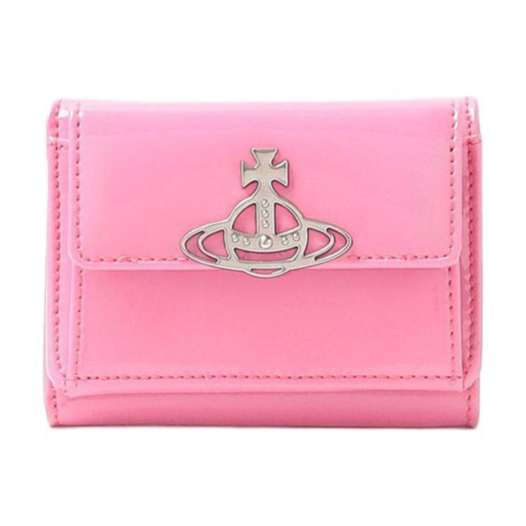 Vivienne Westwood Vivienne Westwood Cow Leather Wallet Mini Women's Pink
