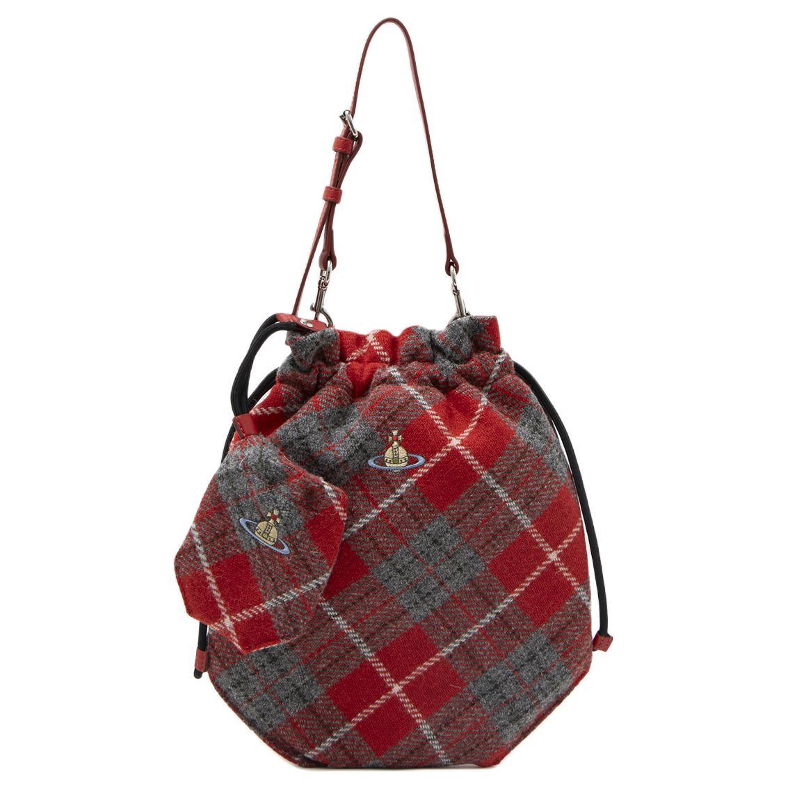 Vivienne Westwood Vivienne Westwood Tweed One Shoulder Handbags Women's Red