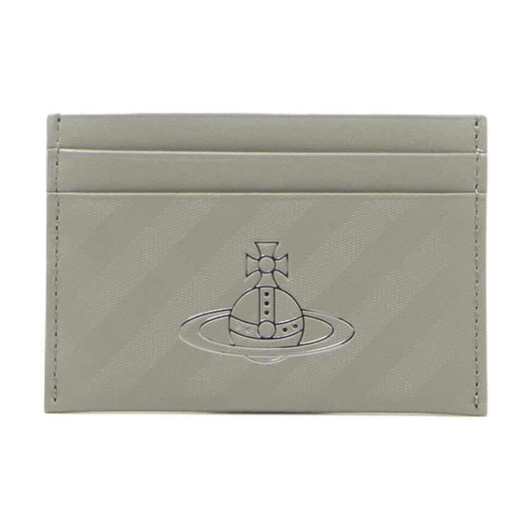 Vivienne Westwood Vivienne Westwood Cow Leather Card Holder Women's Gray Plaid