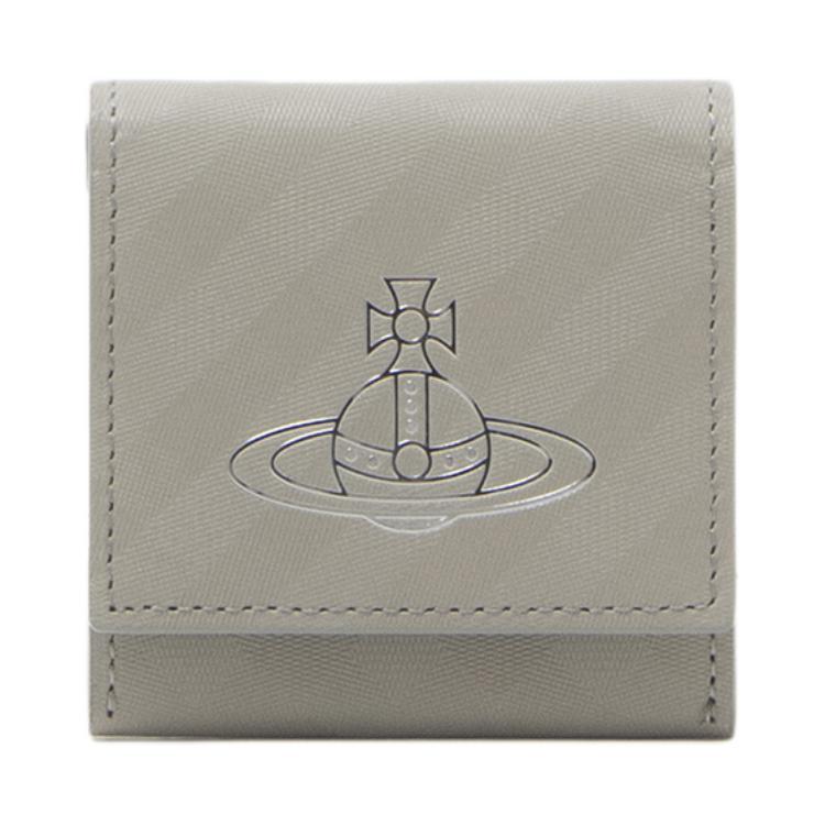 Vivienne Westwood Vivienne Westwood Cow Leather Coin Purse Women's Gray Plaid