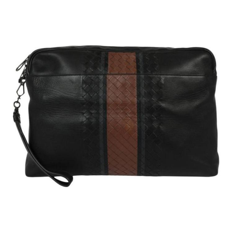 Bottega Veneta Bottega Veneta Leather Clutch Men's Black