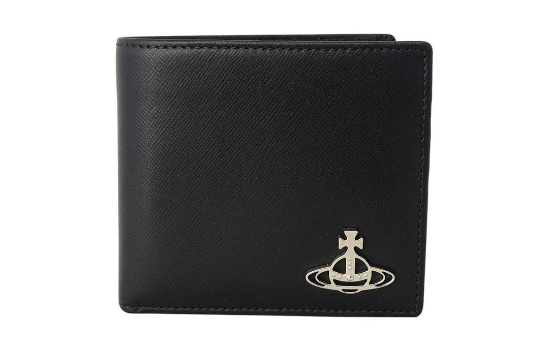 Vivienne Westwood Vivienne Westwood Saffiano Leather Card Holder Wallet Men's Black