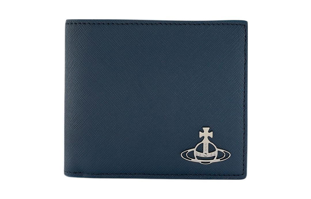Vivienne Westwood Vivienne Westwood Saffiano Cow Leather Coin Purses Wallets Men's Blue