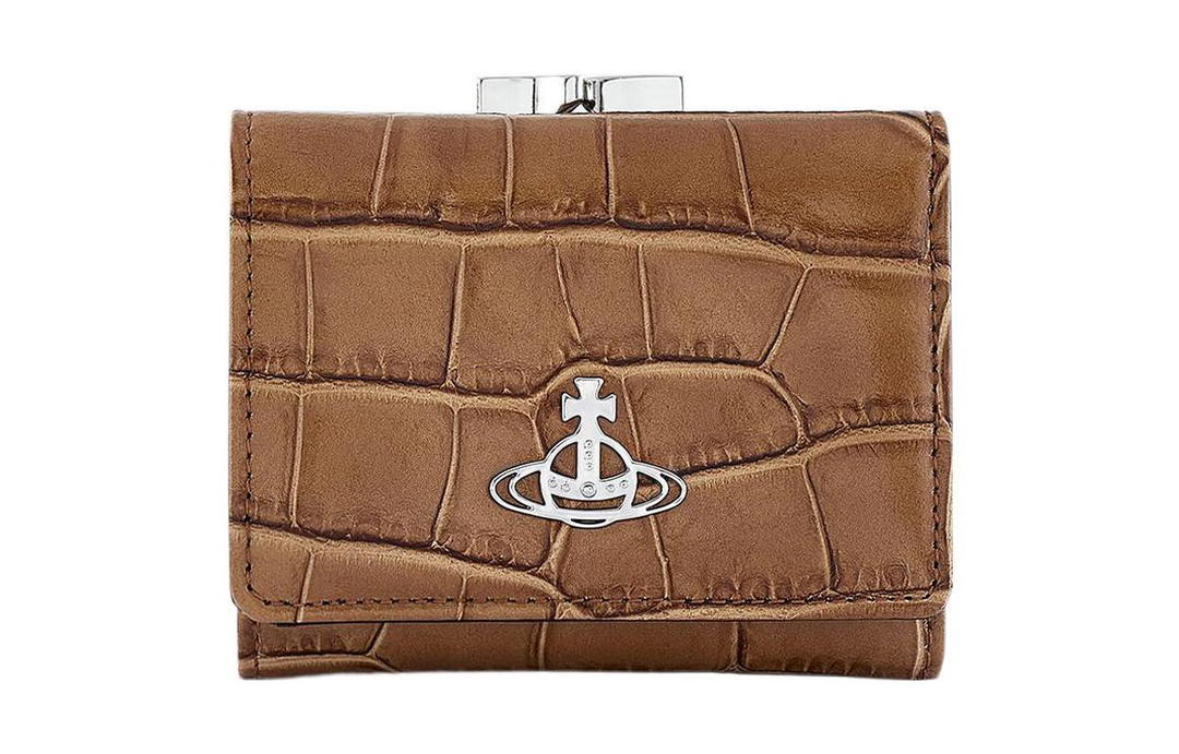 Vivienne Westwood Vivienne Westwood Cow Leather Wallet Small Size Women's Brown