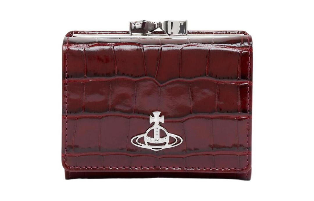Vivienne Westwood Vivienne Westwood Calfskin Wallet Small Size Women's Burgundy
