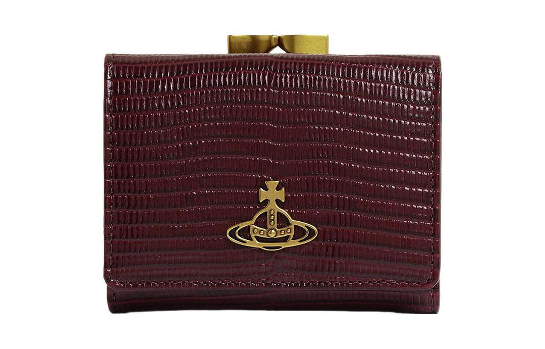 Vivienne Westwood Vivienne Westwood Calfskin Wallet Small Size Women's Burgundy
