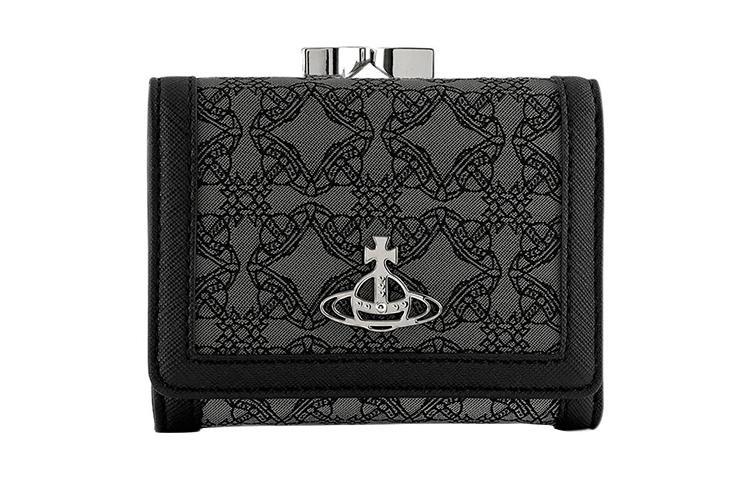 Vivienne Westwood Vivienne Westwood Jacquard Fabric Wallet Mini Women's Black