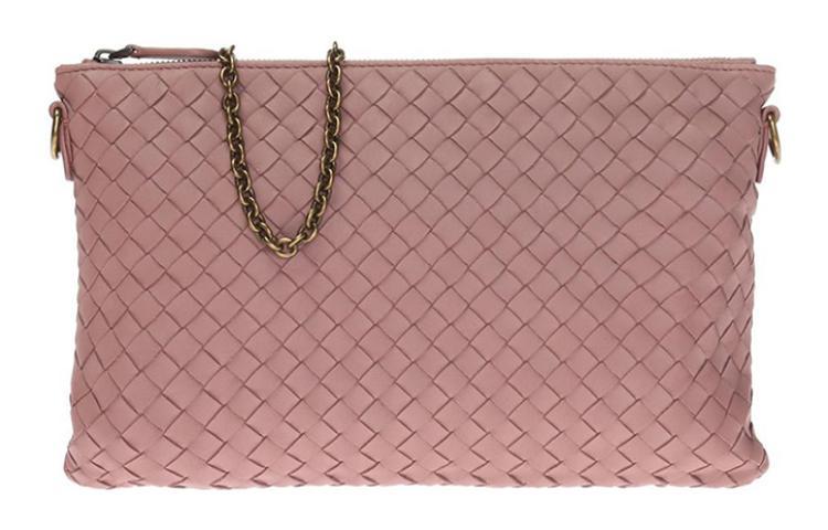 Bottega Veneta Bottega Veneta Sheepskin Crossbody Bag Shoulder Bag Women's Dusty Pink