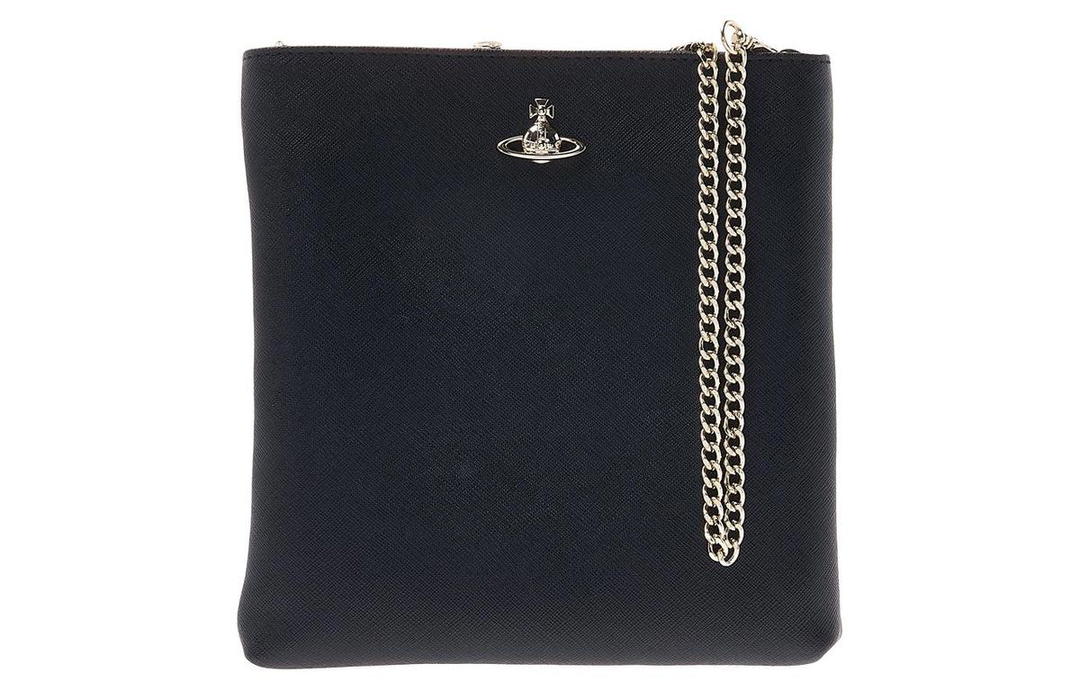 Vivienne Westwood Vivienne Westwood Cow Leather Crossbody Bag, Shoulder Bag Women's Black
