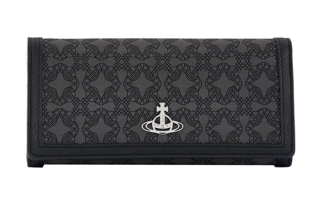 Vivienne Westwood Vivienne Westwood Jacquard Fabric Card Holder Wallet Mini Women's Black