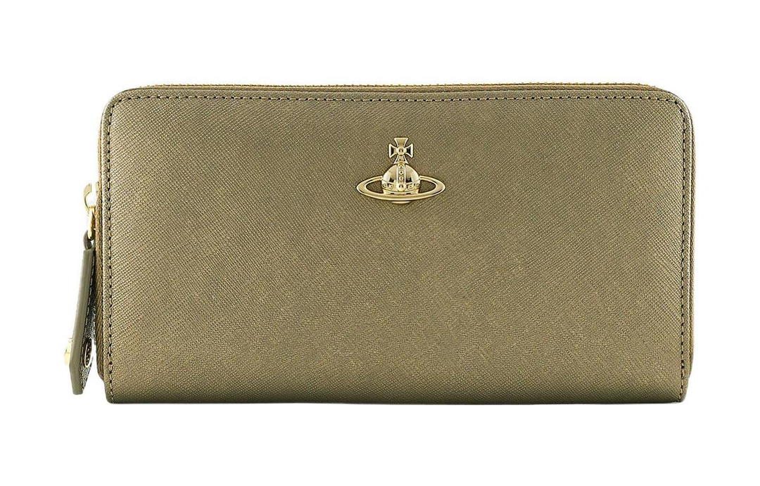 Vivienne Westwood Vivienne Westwood Cow Leather Wallet Women's Metal Gray