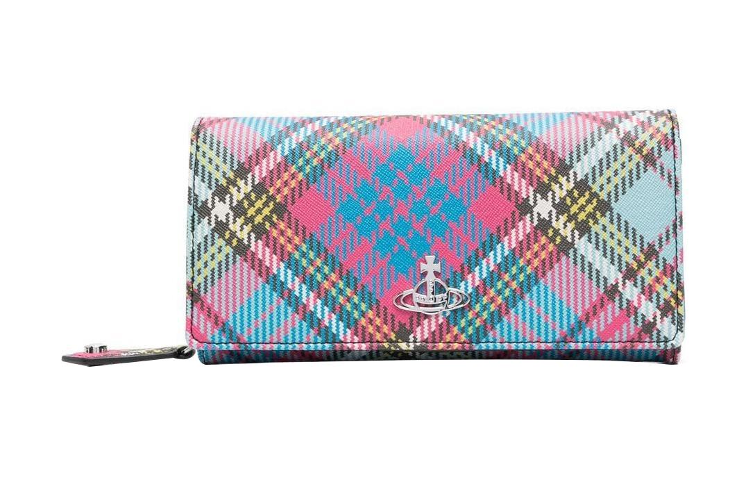 Vivienne Westwood Vivienne Westwood Calfskin Wallet Regular Women's Pink/Blue