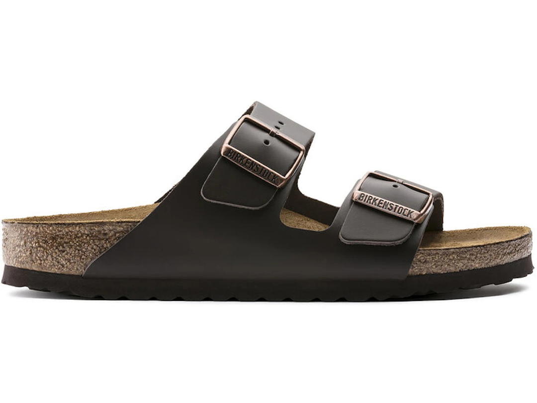 Birkenstock Birkenstock Arizona Natural Leather Dark Brown (Women's)