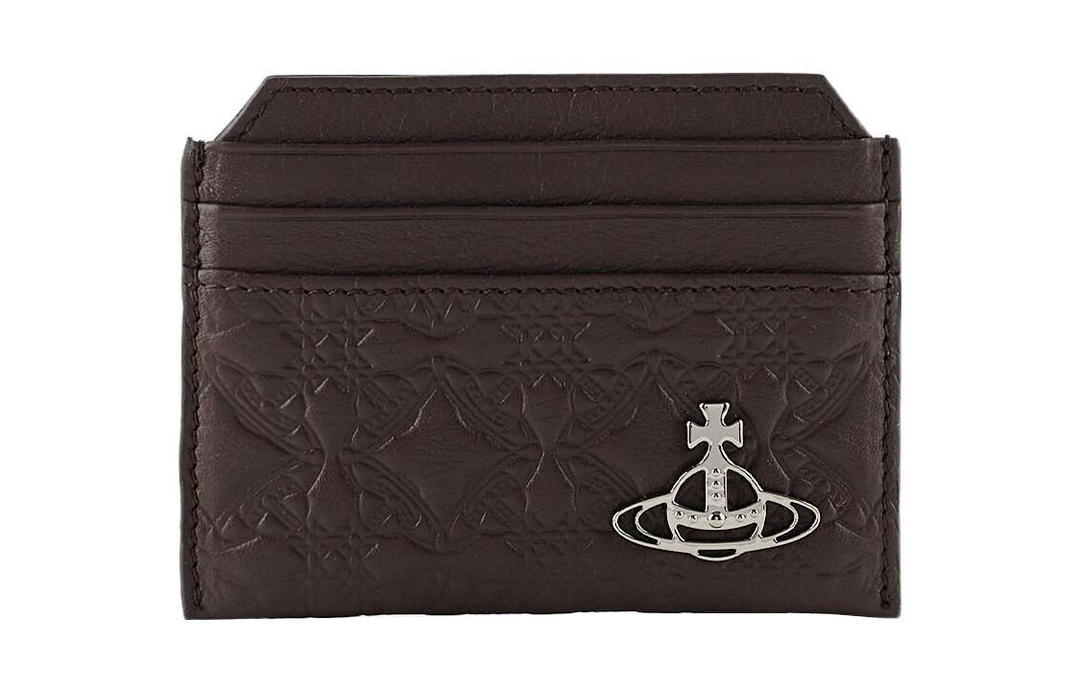Vivienne Westwood Vivienne Westwood Cow Leather Card Clip Card Holder Men's Brown