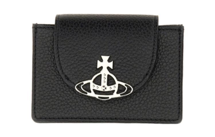 Vivienne Westwood Vivienne Westwood Calfskin Card Holder Wallet Women's Black