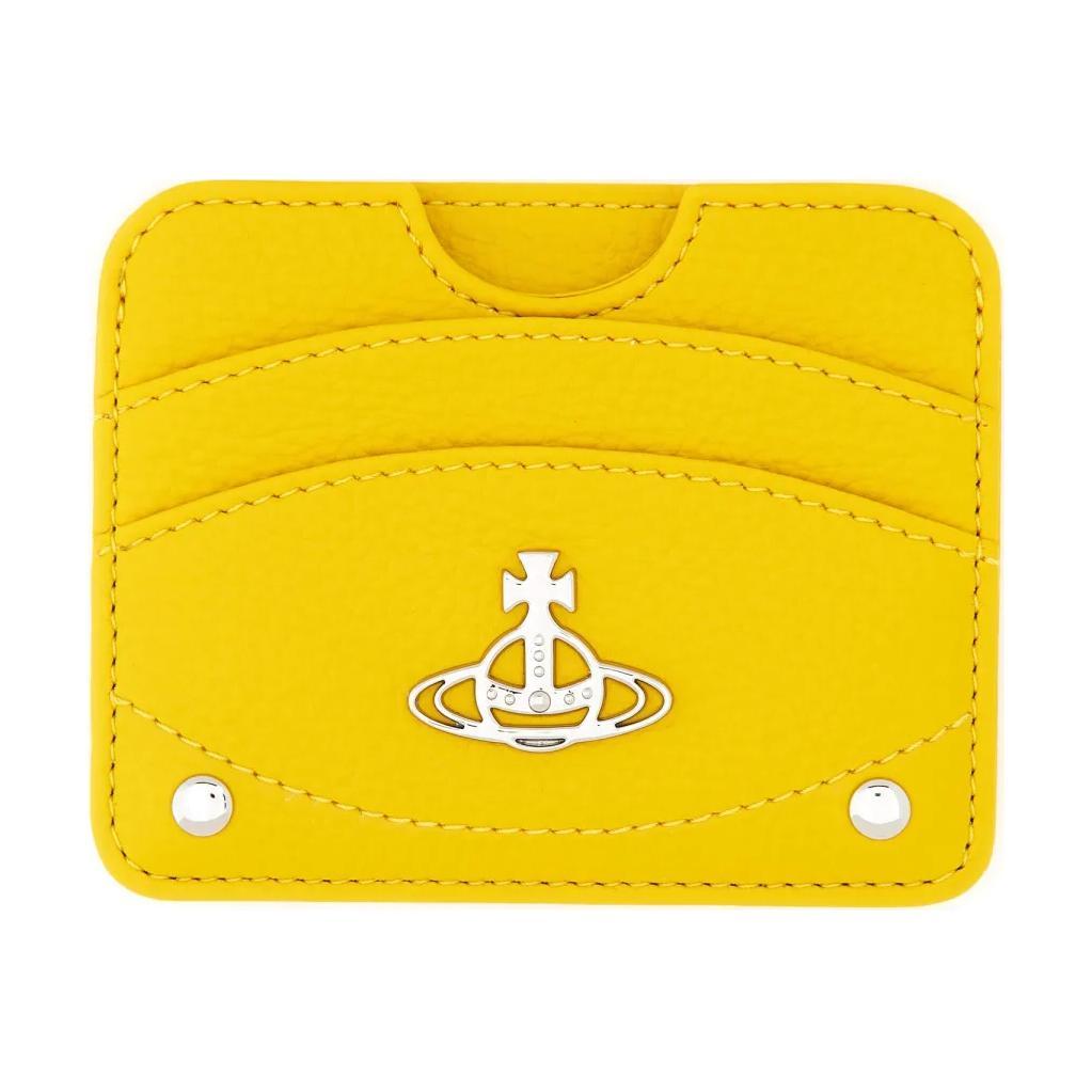 Vivienne Westwood Vivienne Westwood Recycled Polyurethane Card Clip Card Holder Women's Yellow