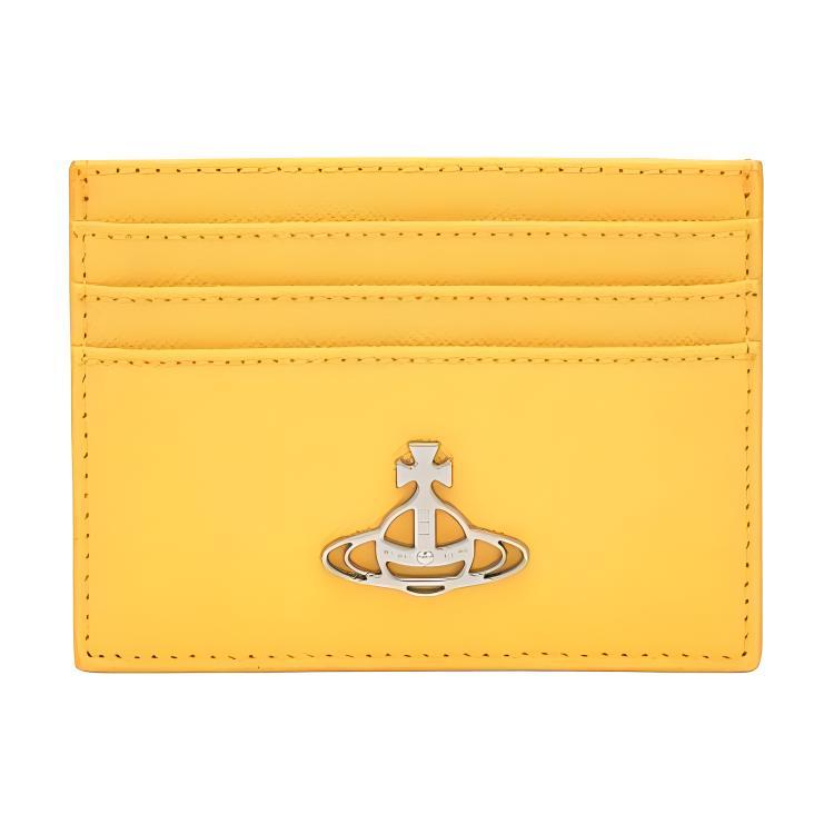 Vivienne Westwood Vivienne Westwood Calfskin Card Clip Card Holder Regular Women's Yellow